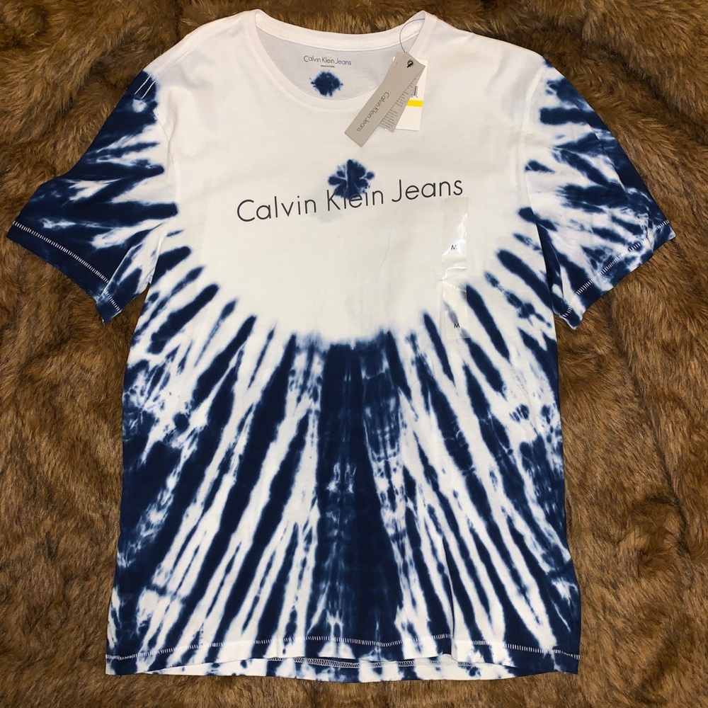 Calvin Klein designer tie dye tee NWT